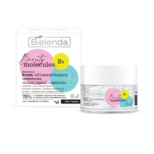 Bielenda Beauty Molecules.Molekularny Krem ultranawilżający na dzień i noc - do cery odwodnionej i wrażliwej 50ml