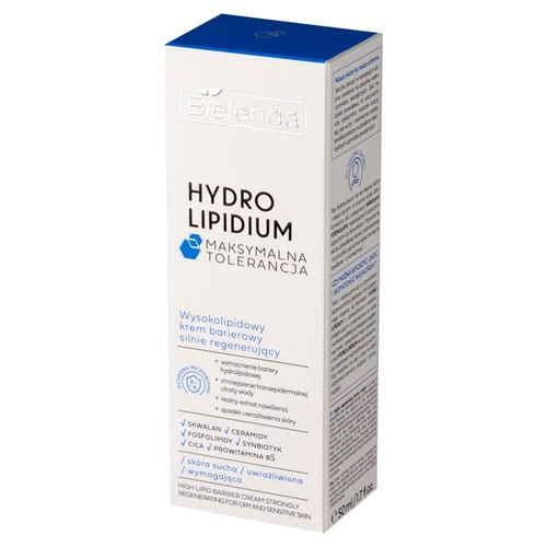 BIELENDA Hydro Lipidium Wysokolipidowy Krem barierowy silnie regenerujący - skóra sucha,uwrażliwiona 50ml