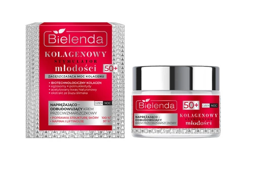 Bielenda Kolagenowy Stymulator Młodości Naprężająco - odbudowujący krem przeciwzmarszczkowy 50+ 50 ml