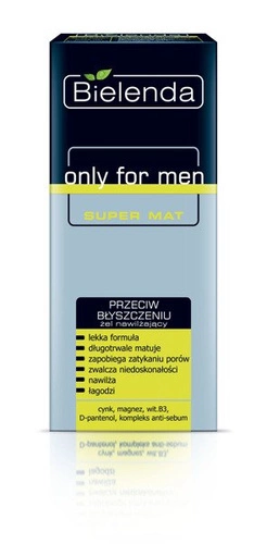 Bielenda Only for Man Super Matt Żel nawilżający przeciw błyszczeniu się skóry  50ml