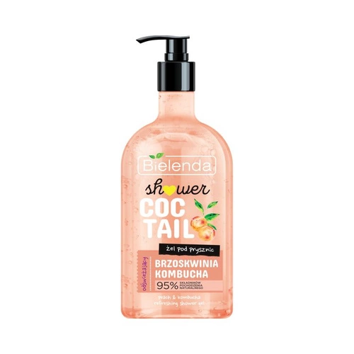 Bielenda Shower Coctail Żel pod prysznic odświeżający Brzoskwinia & Kombucha 400ml