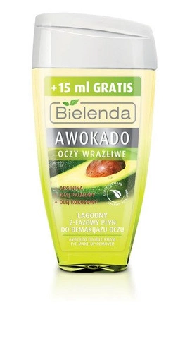 Bielenda Łagodny 2-fazowy płyn do demakijażu oczu AWOKADO 125ml