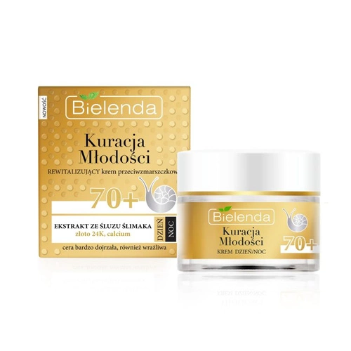 Bielenda Kuracja Młodości 70+ Rewitalizujący krem przeciwzmarszczkowy na dzień i noc 50ml