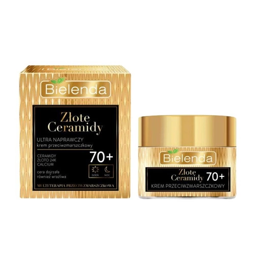 Bielenda Złote Ceramidy Ultra naprawczy Krem przeciwzmarszczkowy 70+ na dzień i noc  50ml