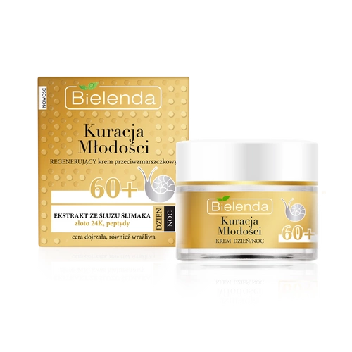 Bielenda Kuracja Młodości 60+ Regenerujący krem przeciwzmarszczkowy na dzień i noc 50ml