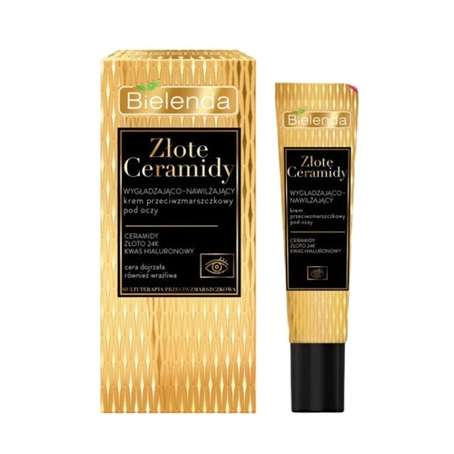 Bielenda Złote Ceramidy Wygładzająco-Nawilżający Krem przeciwzmarszczkowy pod oczy 15ml