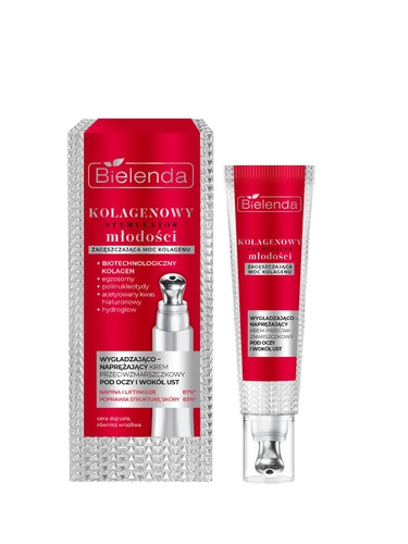 Bielenda Kolagenowy Stymulator Młodości Wygładzająco-naprężający krem przeciwzmarszczkowy pod oczy i wokół ust 15 ml